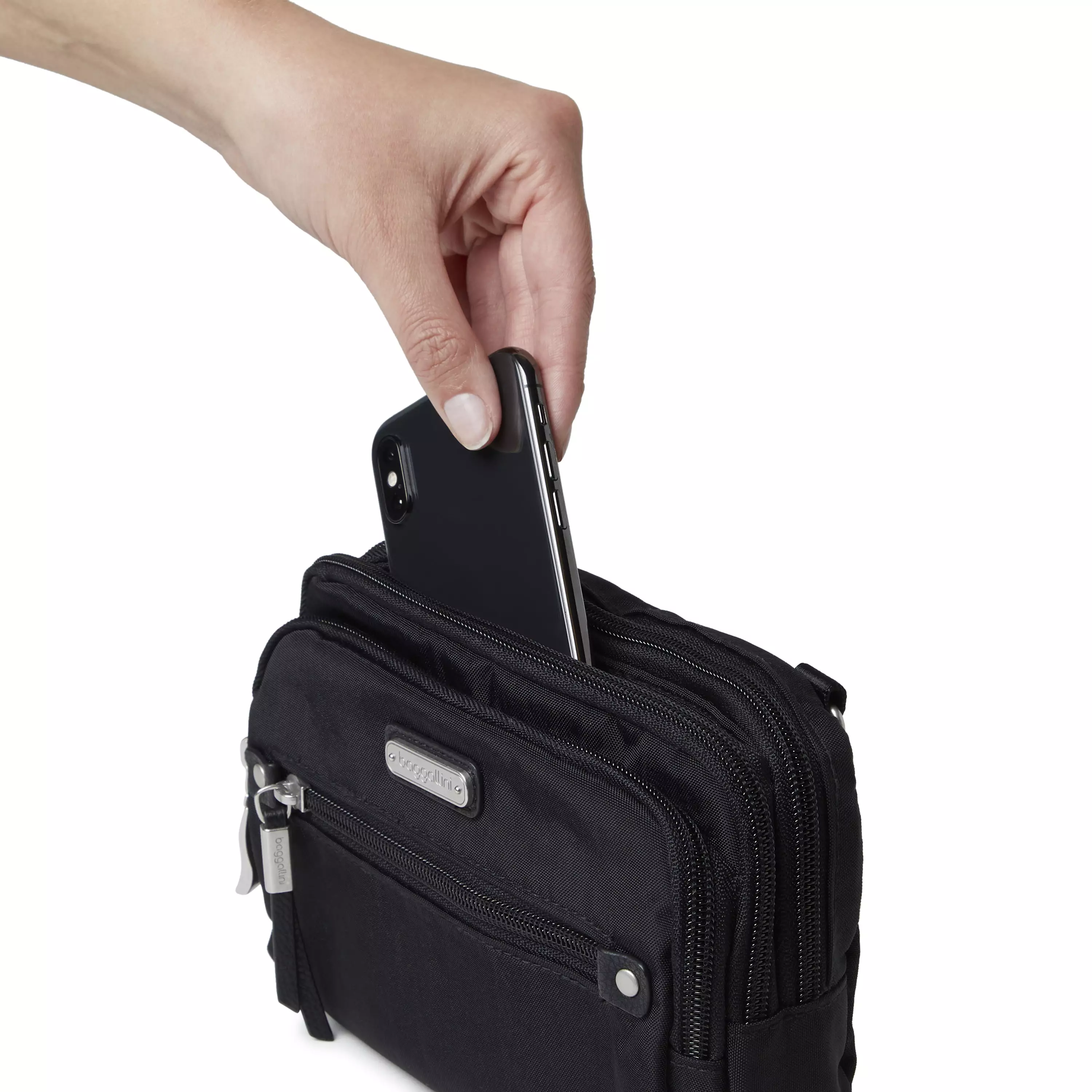 Time Zone RFID Crossbody Bag