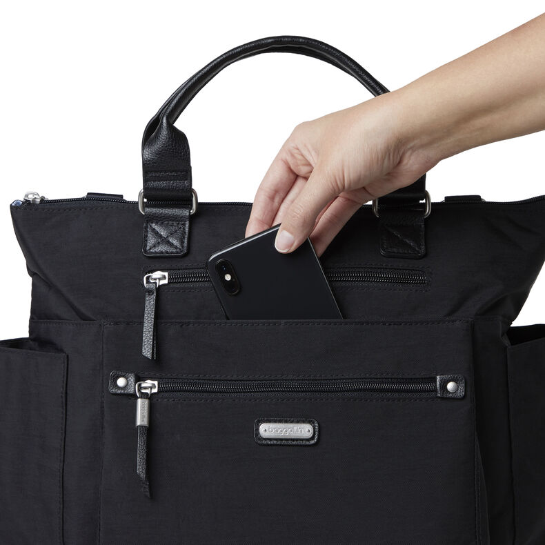 3-In-1 Convertible Backpack With RFID Phone Wristlet