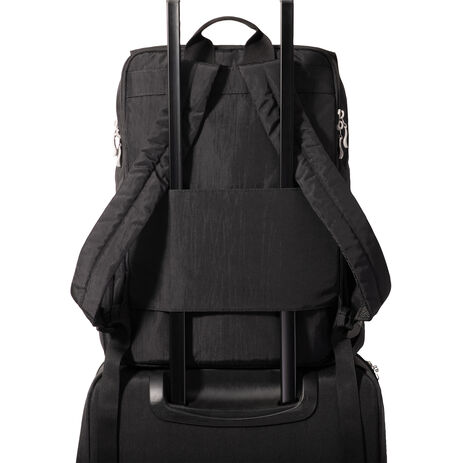 bg by baggallini skedaddle laptop backpack On The Go Black Neoprene One Size : Electronics Crafted to be Clean Converts from backpack to duffel Modern Convertible Travel Backpack