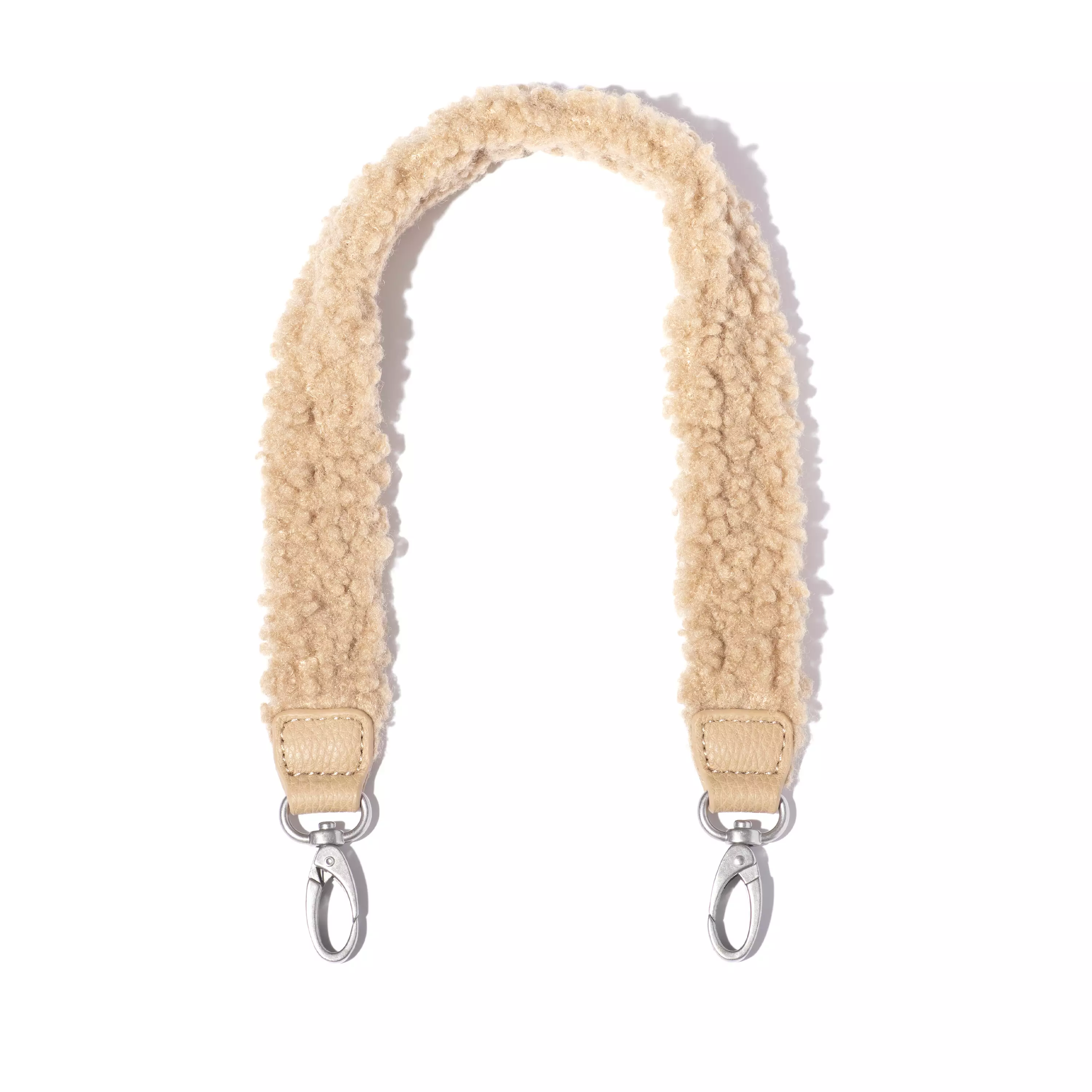 Faux Shearling Shoulder Strap