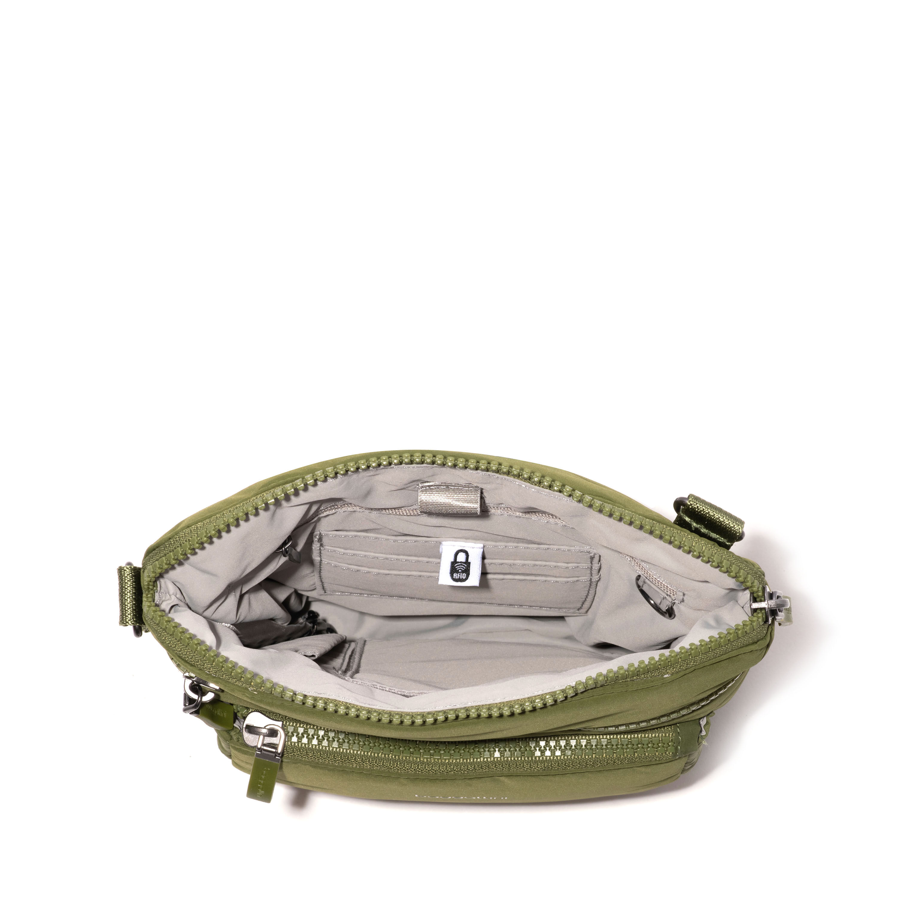 バッグ Apolina Dinah Crossbody Bag - Sage Modern Pocket Half Moon Bag