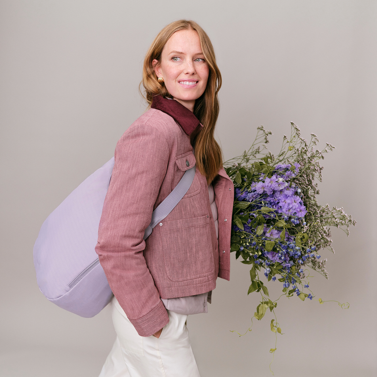 Just In: Light in Lilac. The perfect shade of purple meets high function and hands free for the loveliest way to lighten up.