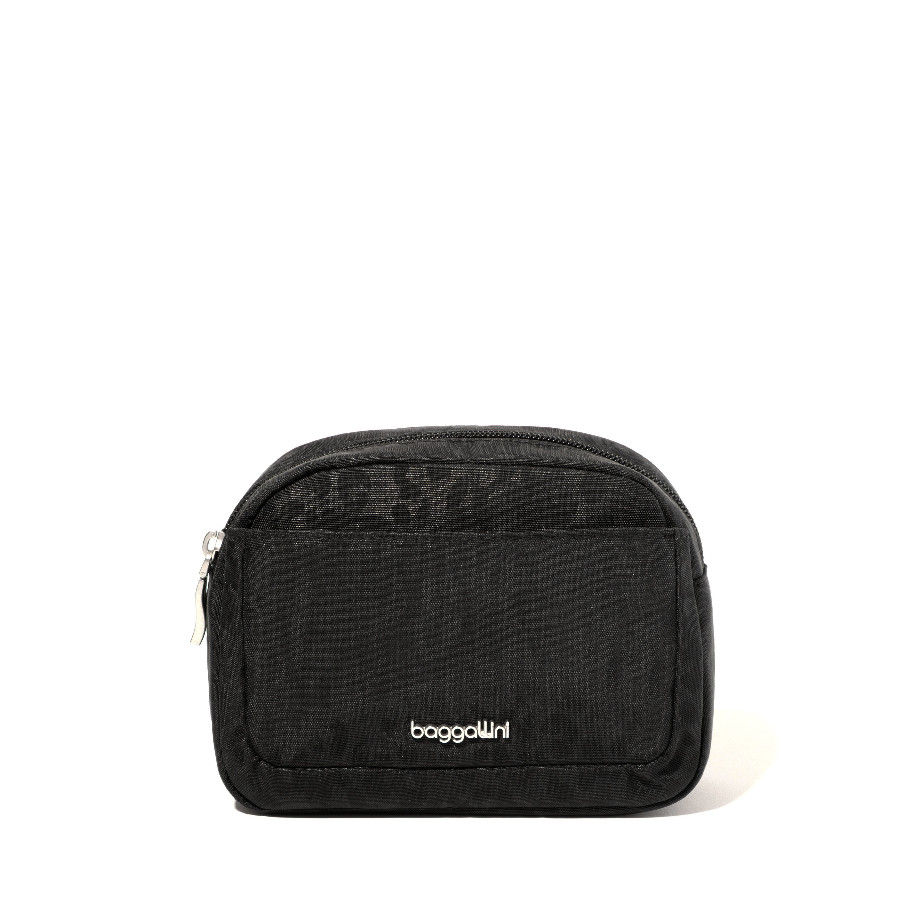 Baggallini Mini Pocket Cosmetic Bag - Black Cheetah Emboss