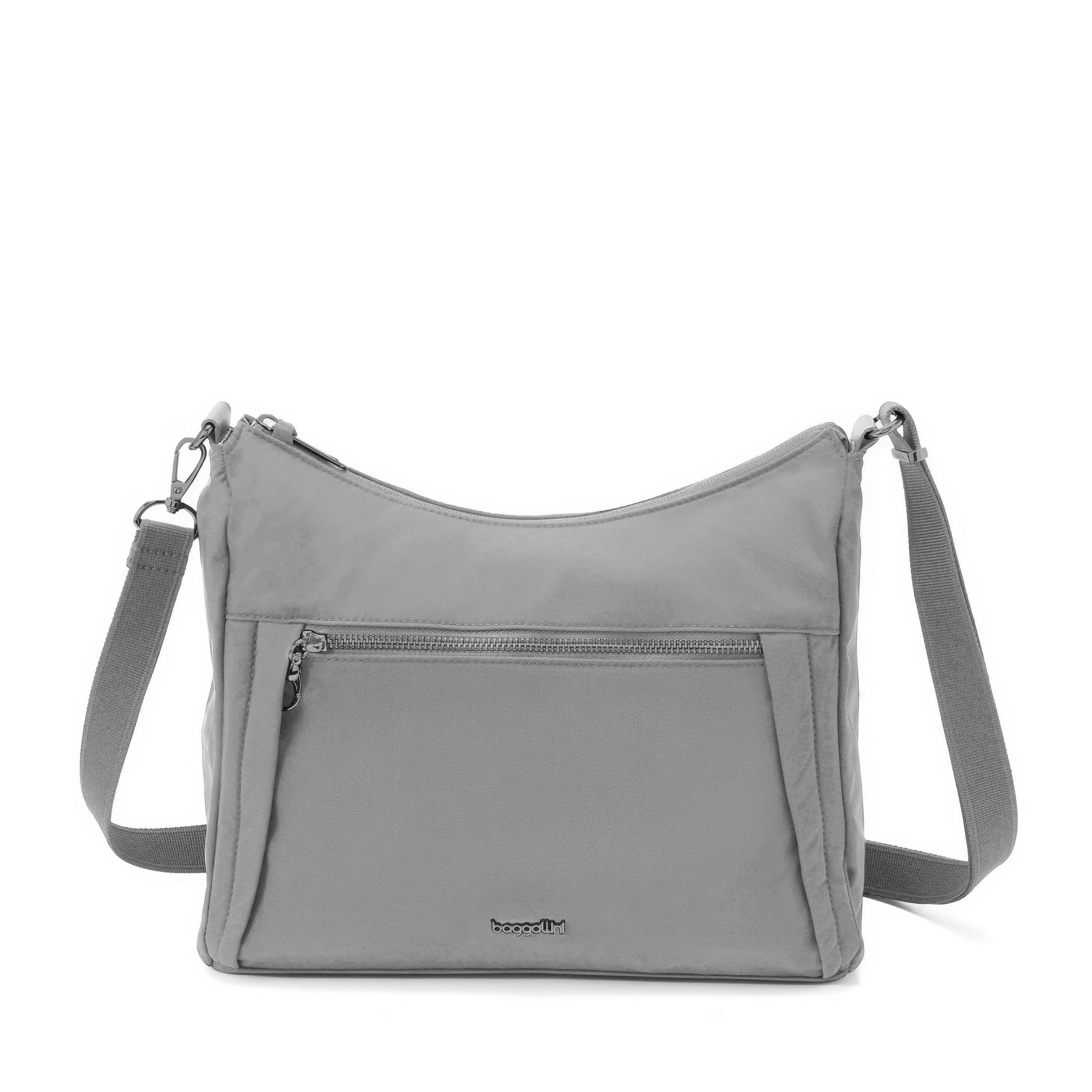 Women's Securtex® Jet Set Anti-Theft Hobo Bag | Baggallini in Gray | Medium