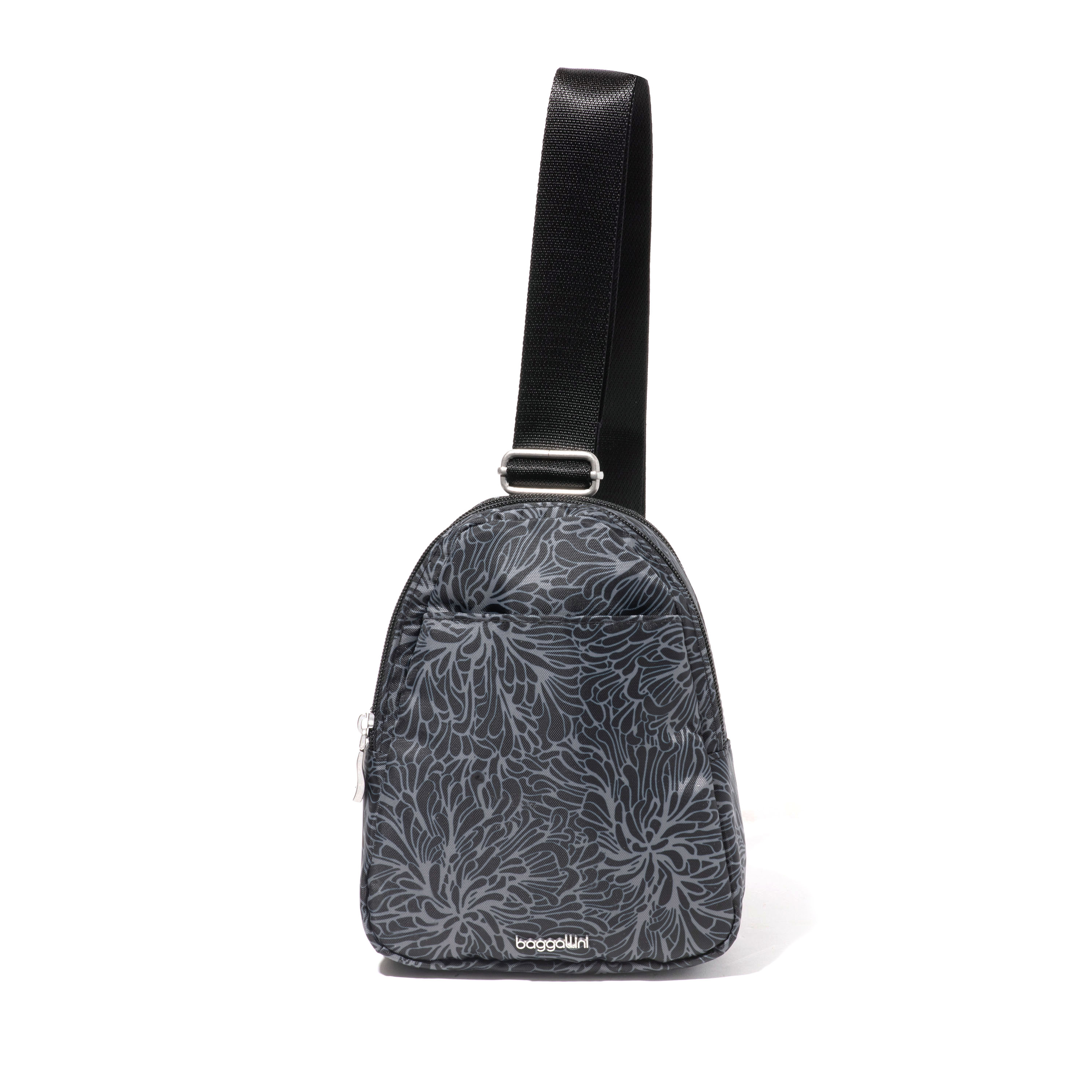Women's True Classic Double Zip Mini Sling | Baggallini in Black | Xsmall