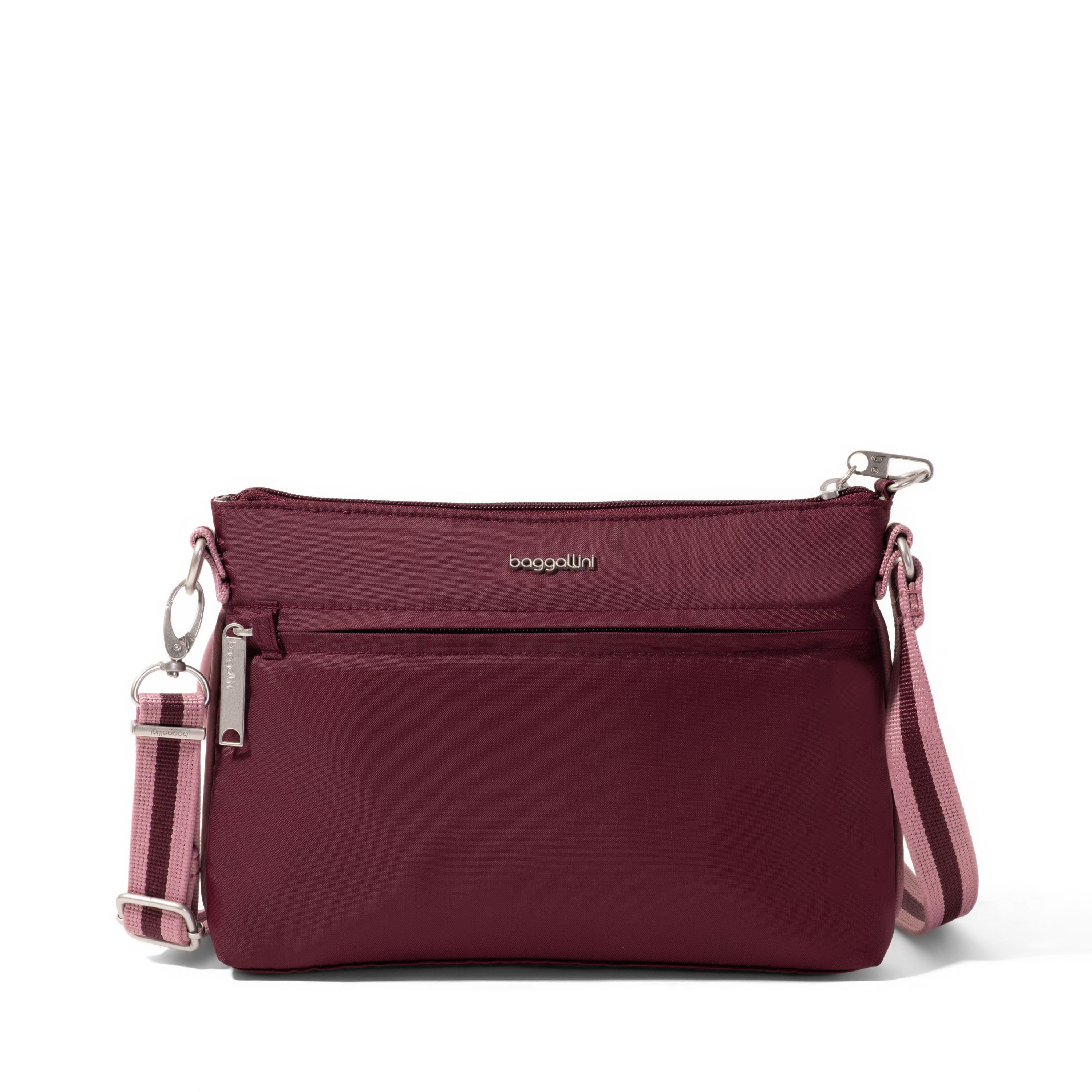 Women's Memento Anti-Theft Crossbody Bag | Securtex | Baggallini in Red | Small
