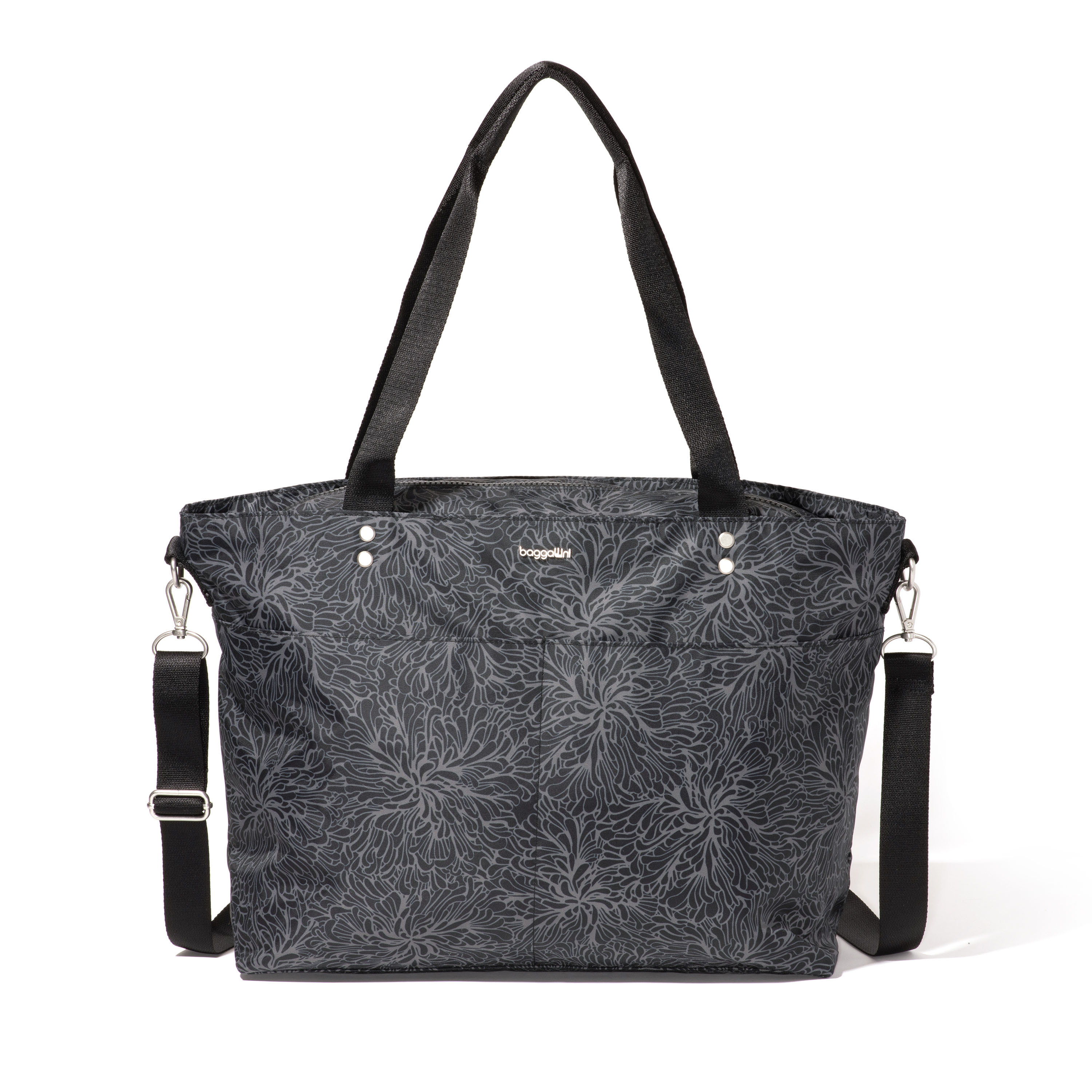 True Classic Carryall Laptop Tote Bag | Baggallini in Black | Medium