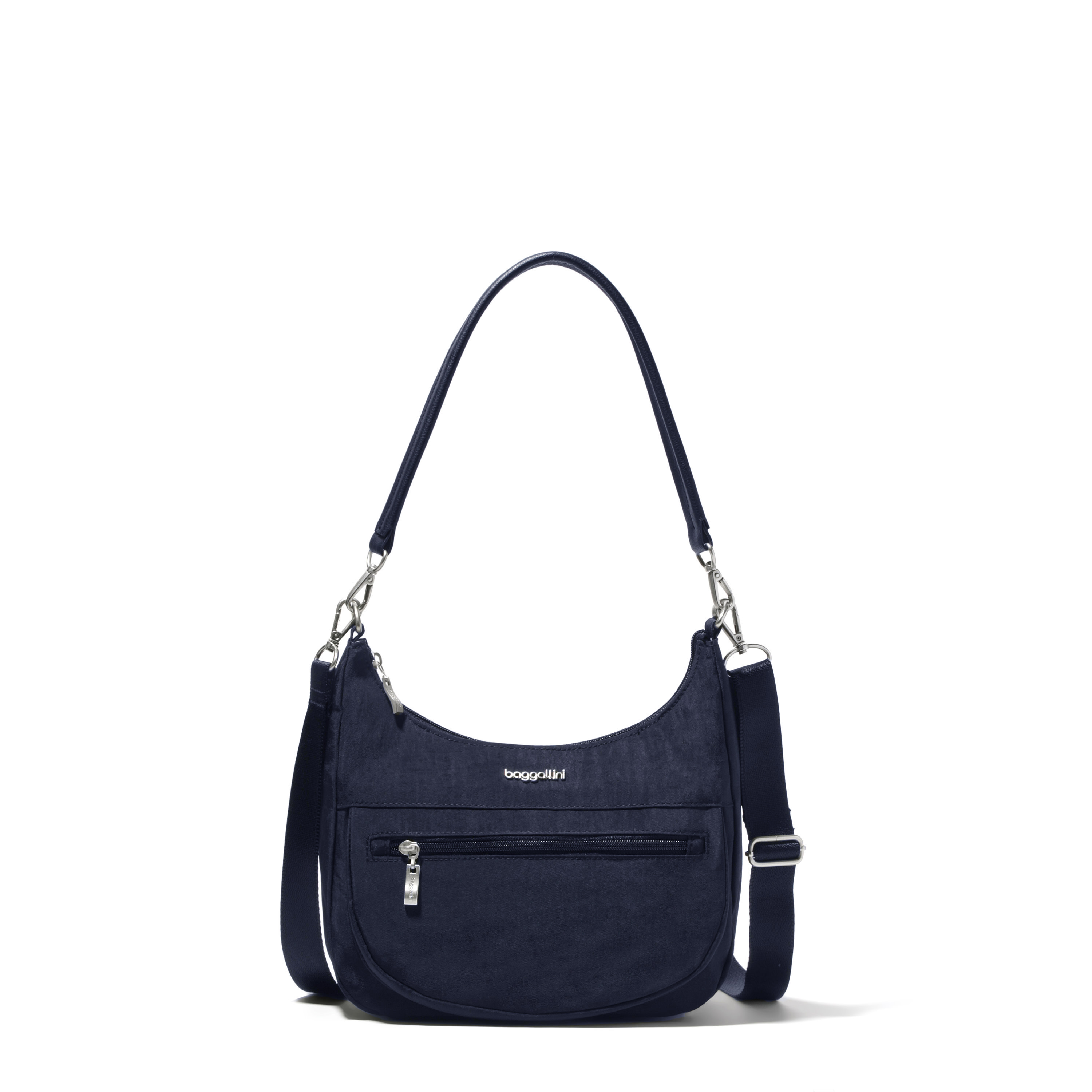 True Classic Pocket Half Moon Bag | Baggallini in Blue | Small