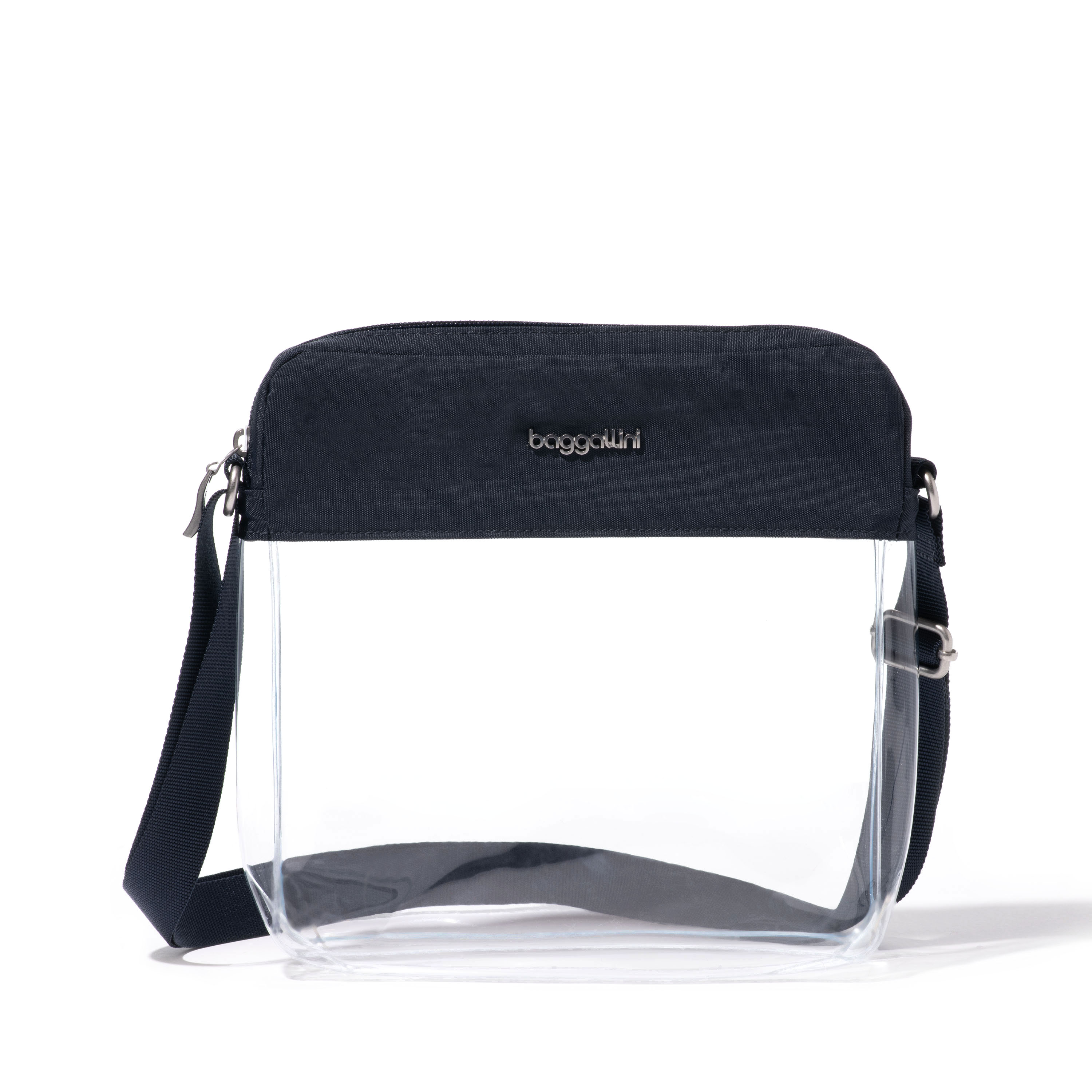 Women's True Classic Clear Stadium Crossbody Bag | Baggallini in Blue | Small