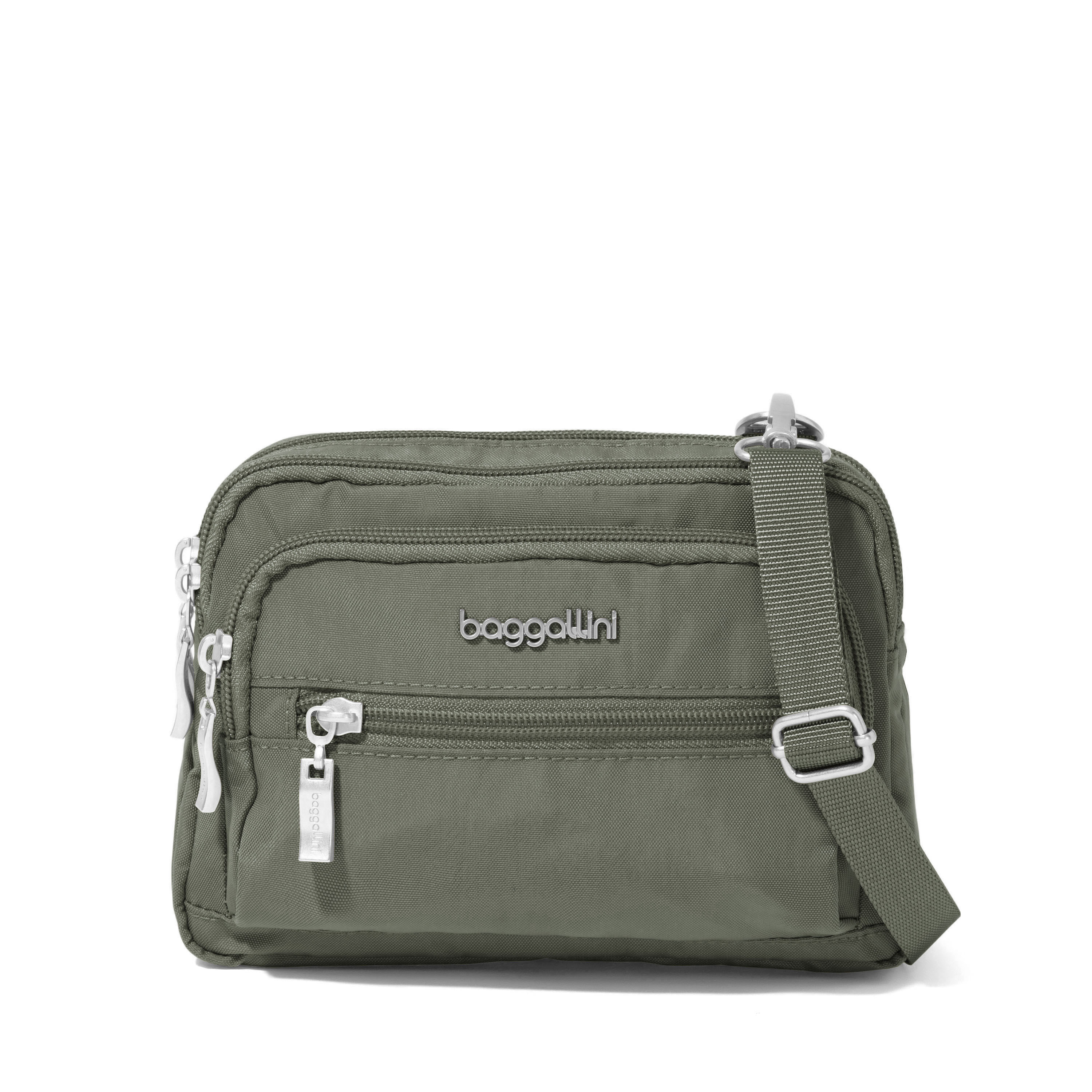 Women's Triple Zip Bag | Baggallini in Green | Xsmall