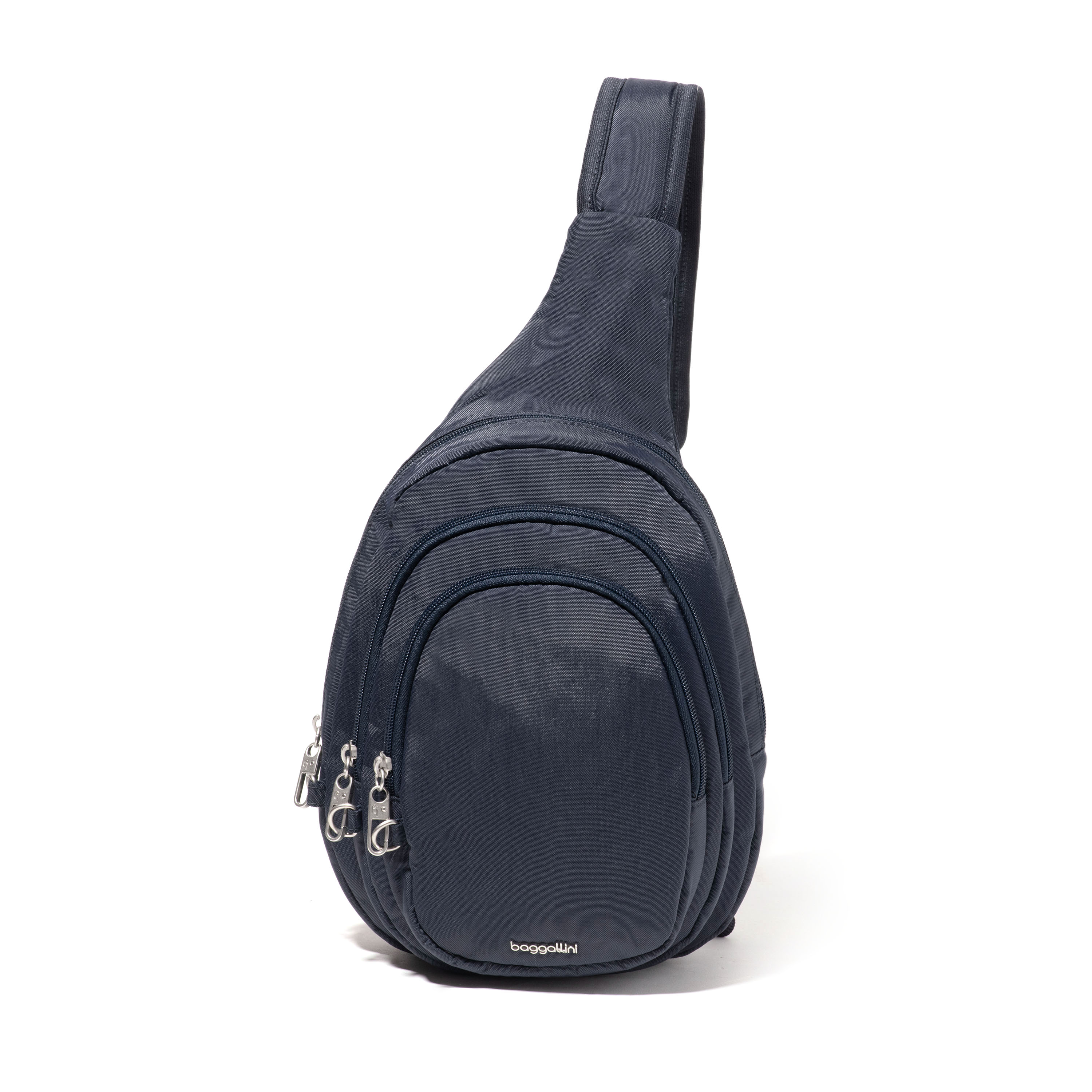 Multi Zip Anti-Theft Sling Bag | Securtex | Baggallini in Blue | Small
