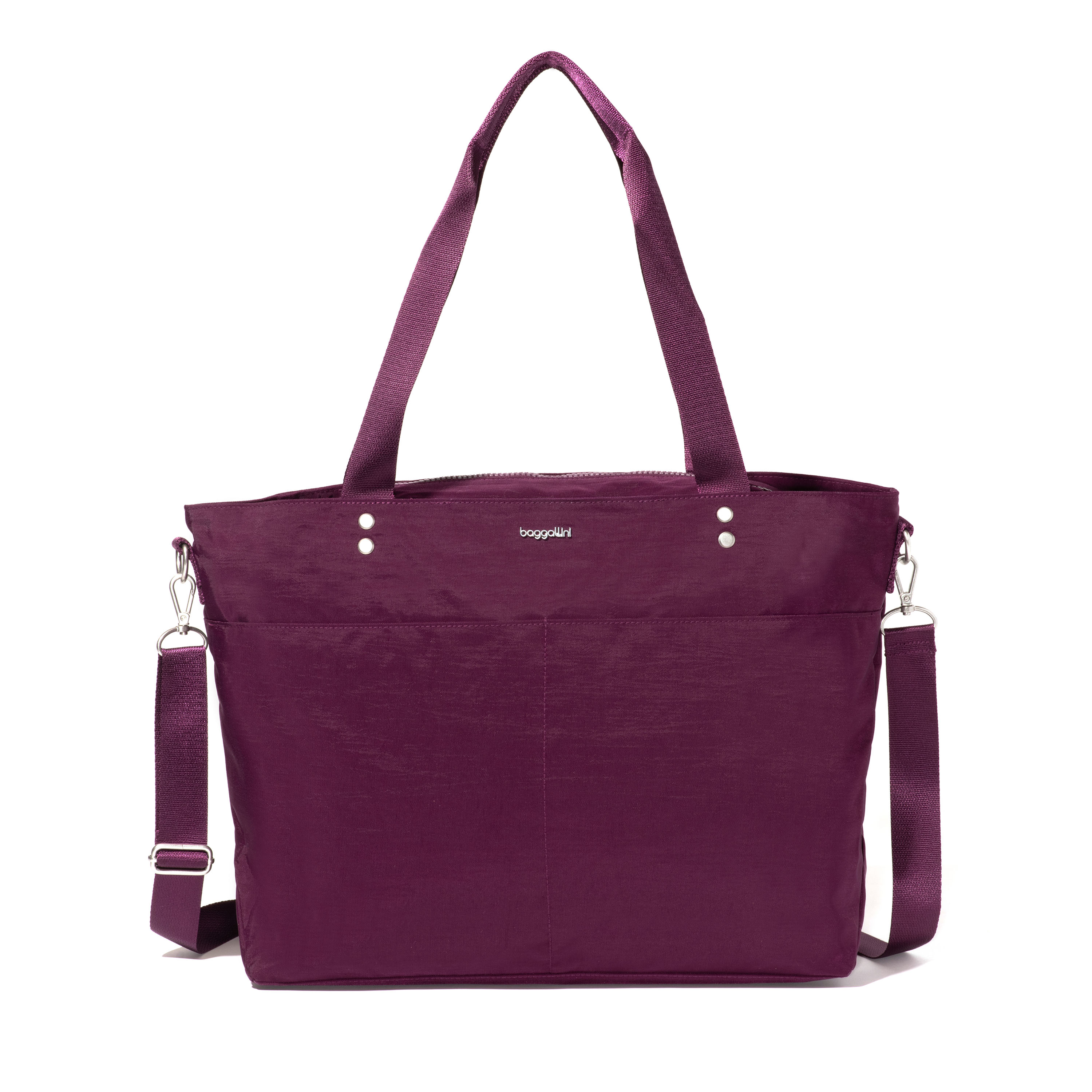 True Classic Carryall Laptop Tote Bag | Baggallini in Purple | Medium