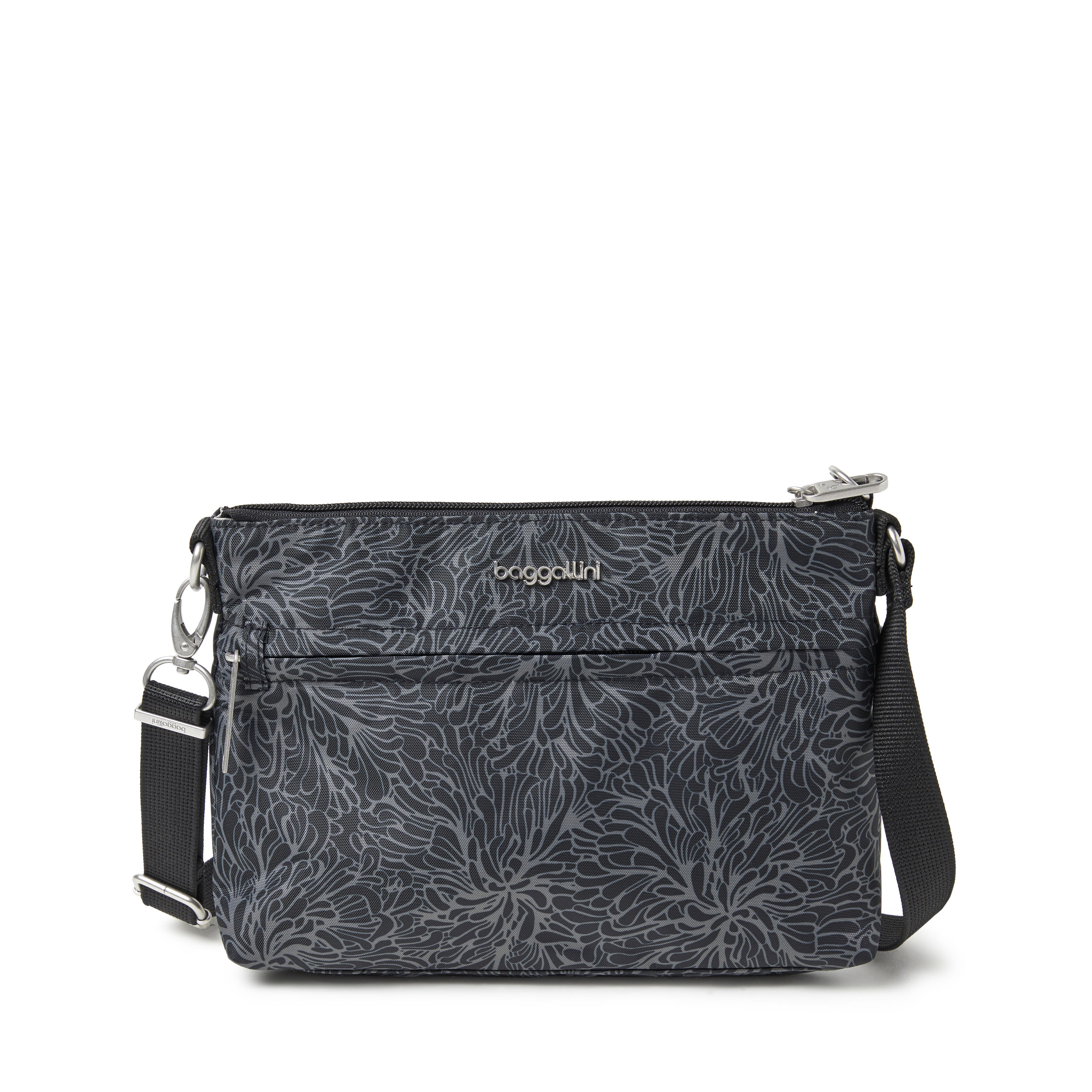 Women's Memento Anti-Theft Crossbody Bag | Securtex | Baggallini in Black | Small