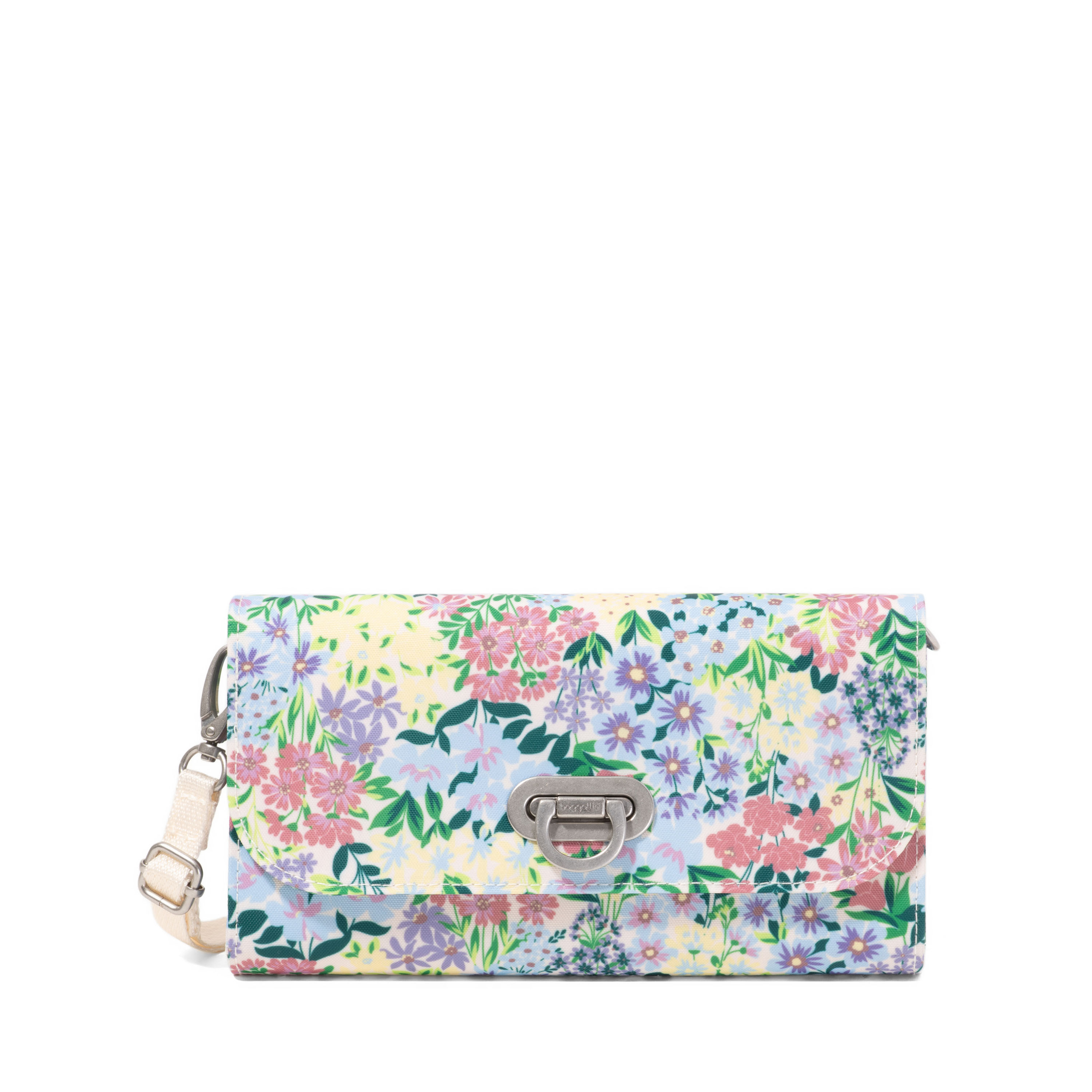 Women's Coastal Flip Lock RFID Phone Wallet Crossbody Bag | Baggallini in White