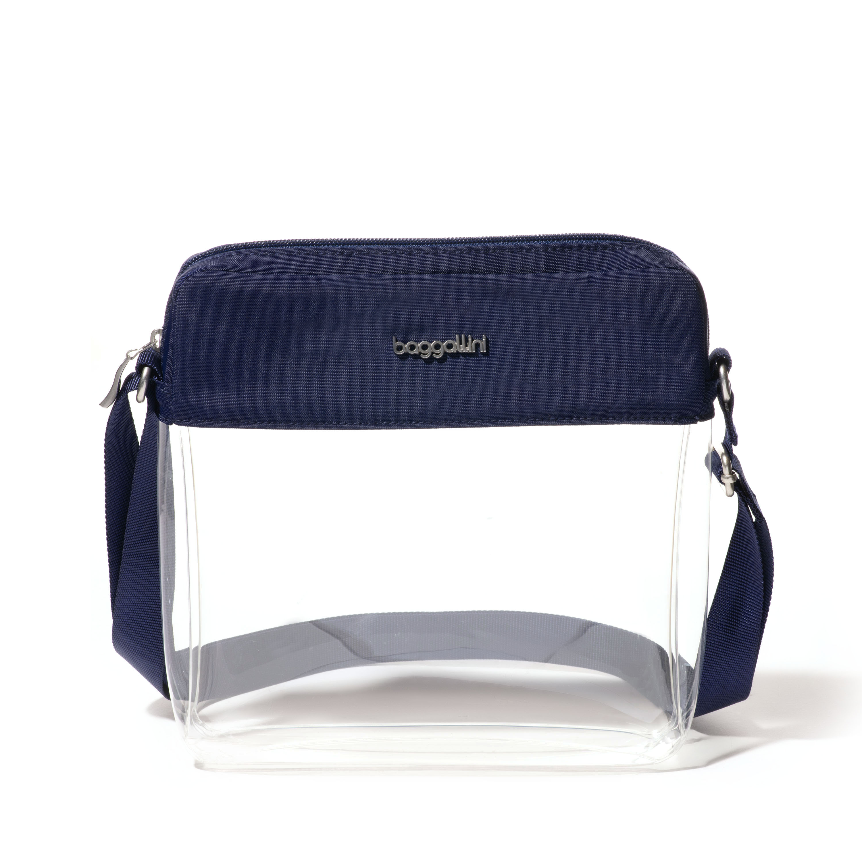 Women's True Classic Clear Stadium Crossbody Bag | Baggallini in Blue | Small