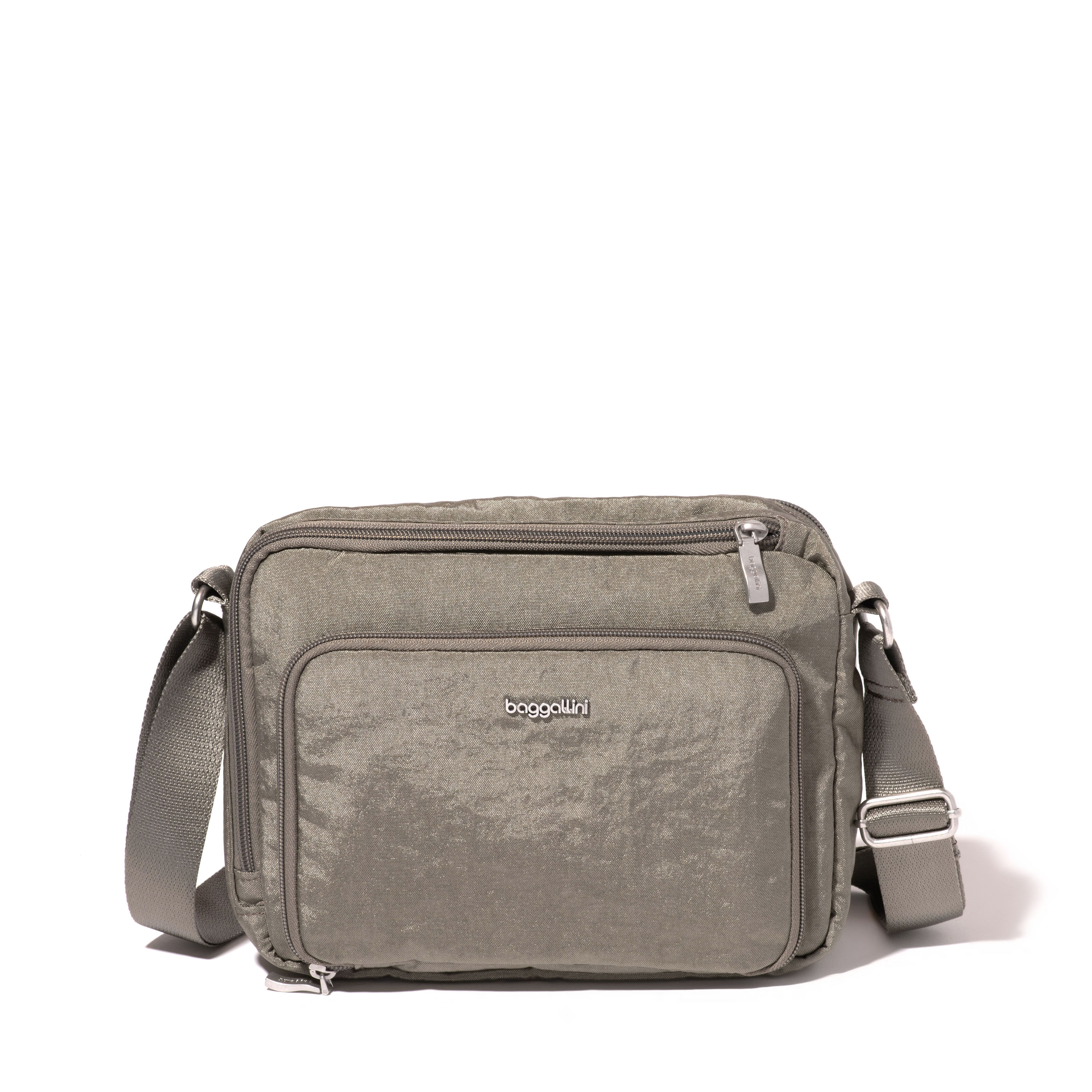 Women's True Classic Camera Crossbody Bag | Baggallini in Gray | Small