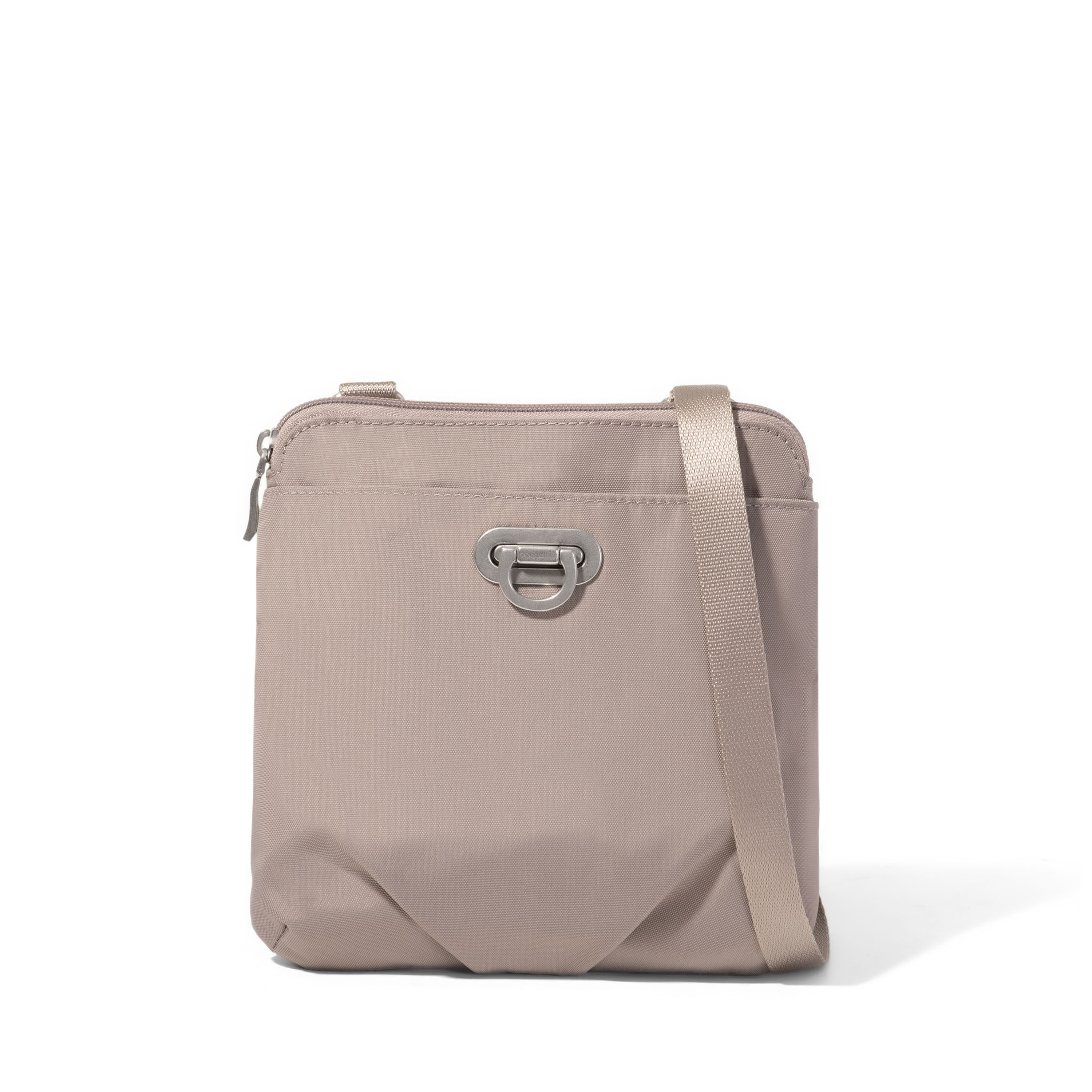 Women's Coastal Flip Lock Mini Crossbody Bag | Baggallini in Beige | Xsmall