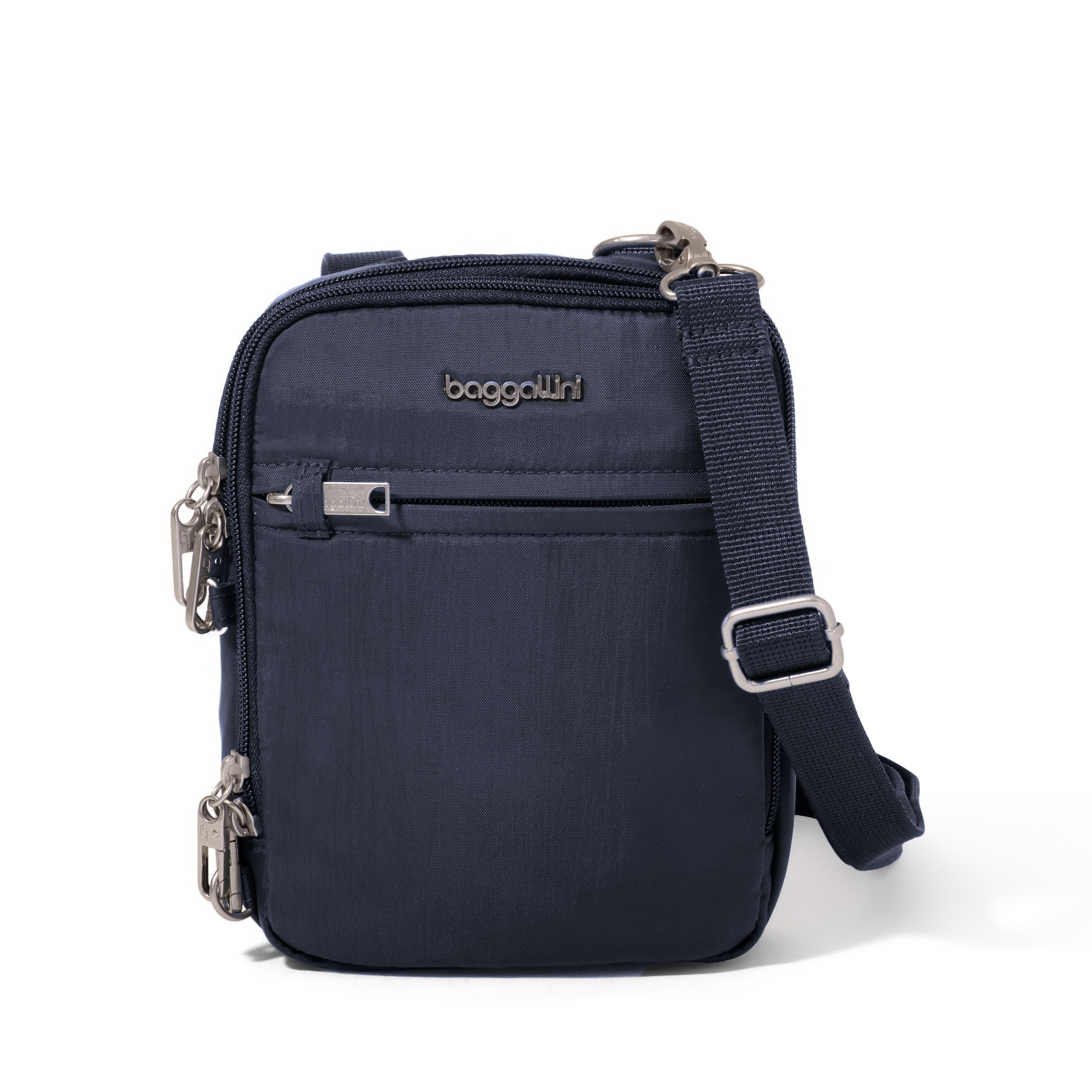Women's Mini Everything Anti-Theft Crossbody Bag | Securtex | Baggallini in Blue | Xsmall