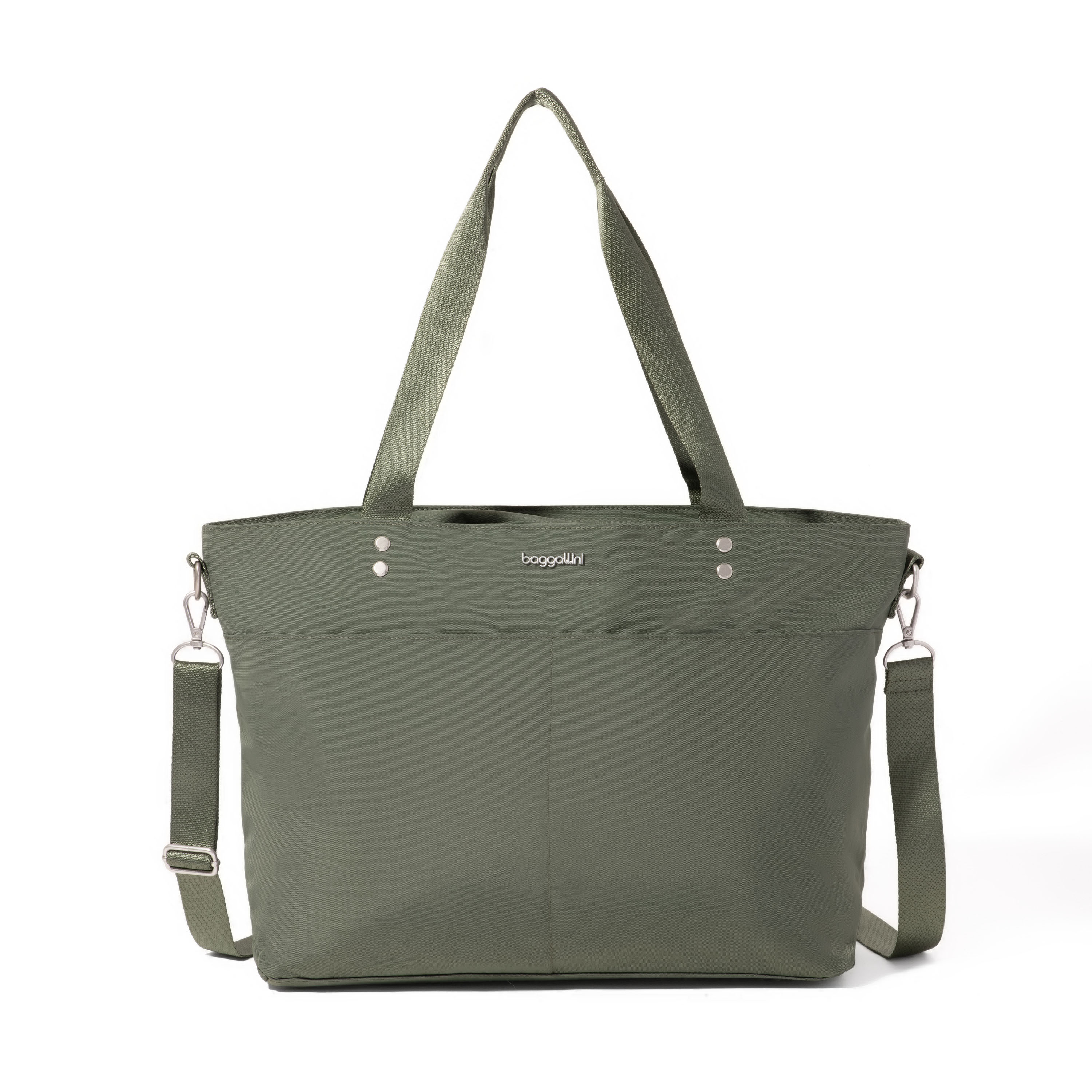 True Classic Carryall Laptop Tote Bag | Baggallini in Green | Medium