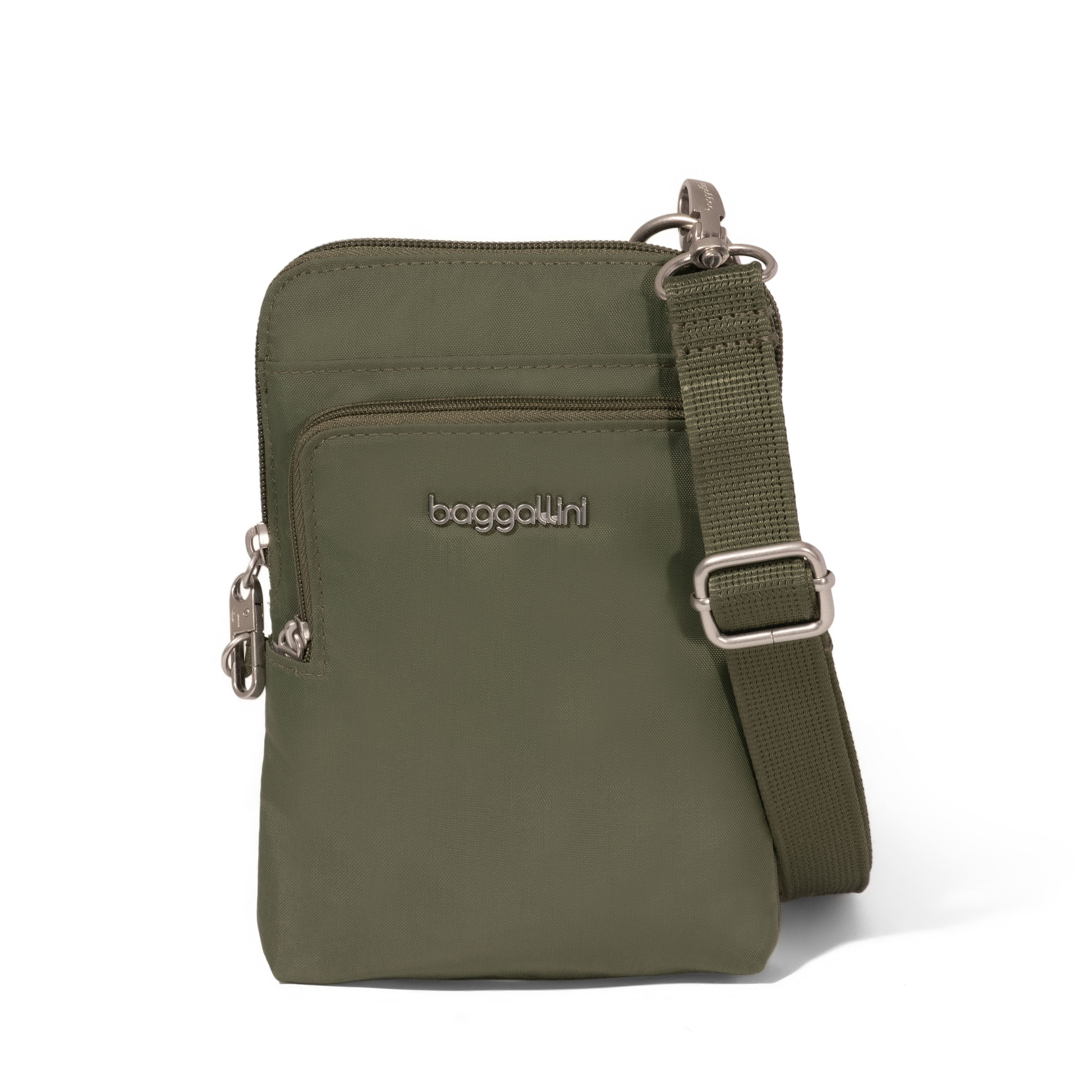 Women's Activity Anti-Theft Crossbody Bag | Securtex | Baggallini in Green | Xsmall