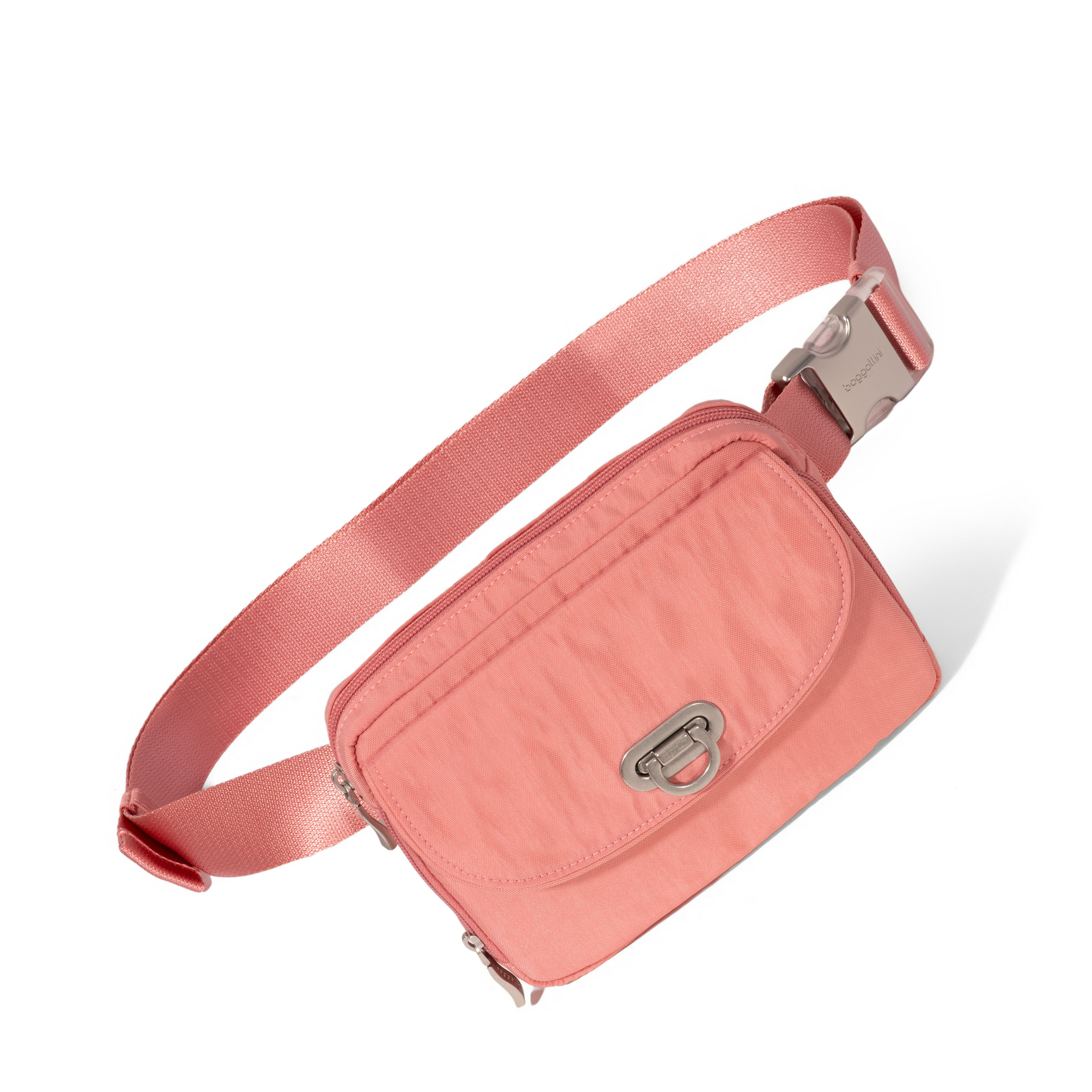 Women's Coastal Flip Lock Sling | Baggallini in Pink | Small