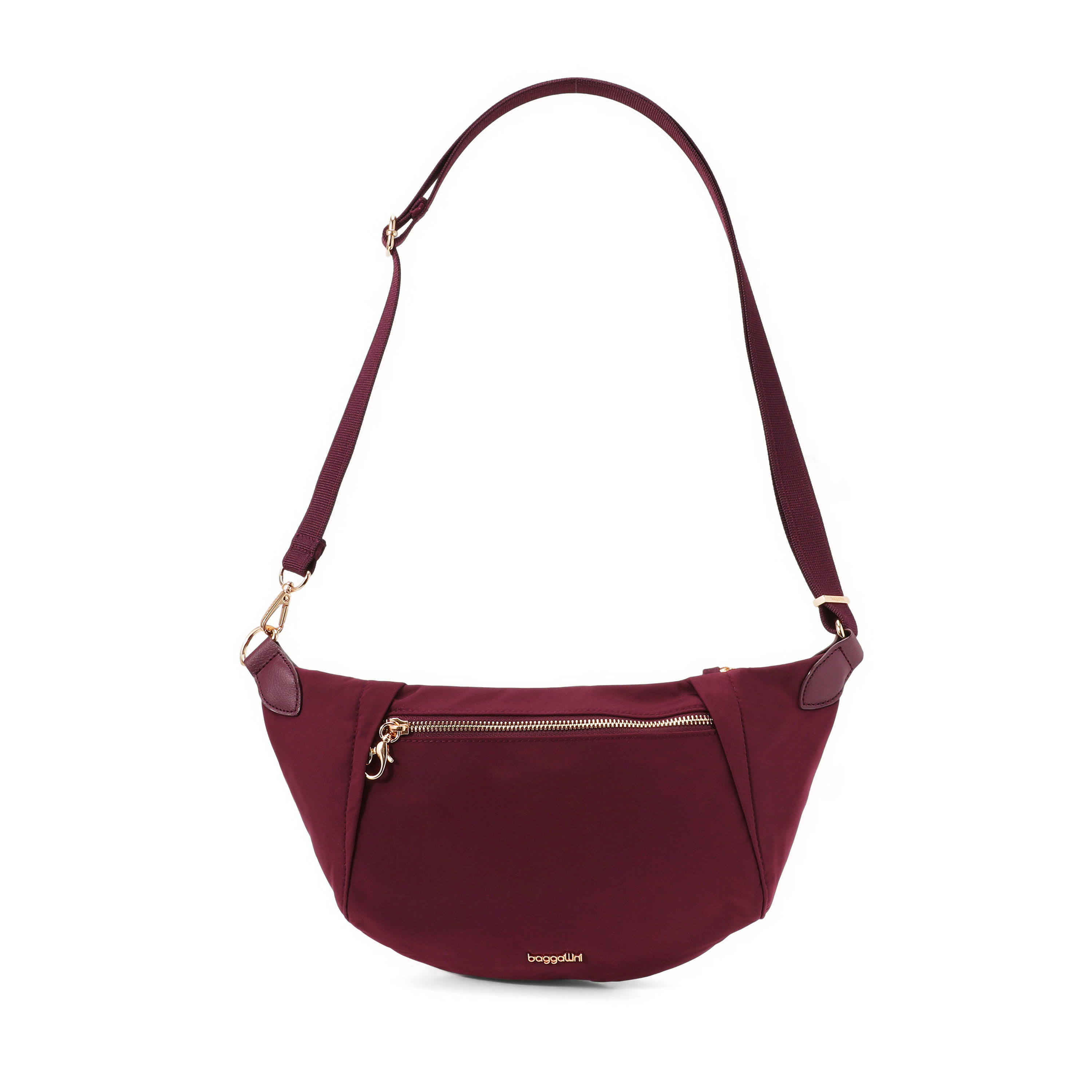 Securtex® Jet Set Anti-Theft Crescent Sling | Baggallini in Red | Small