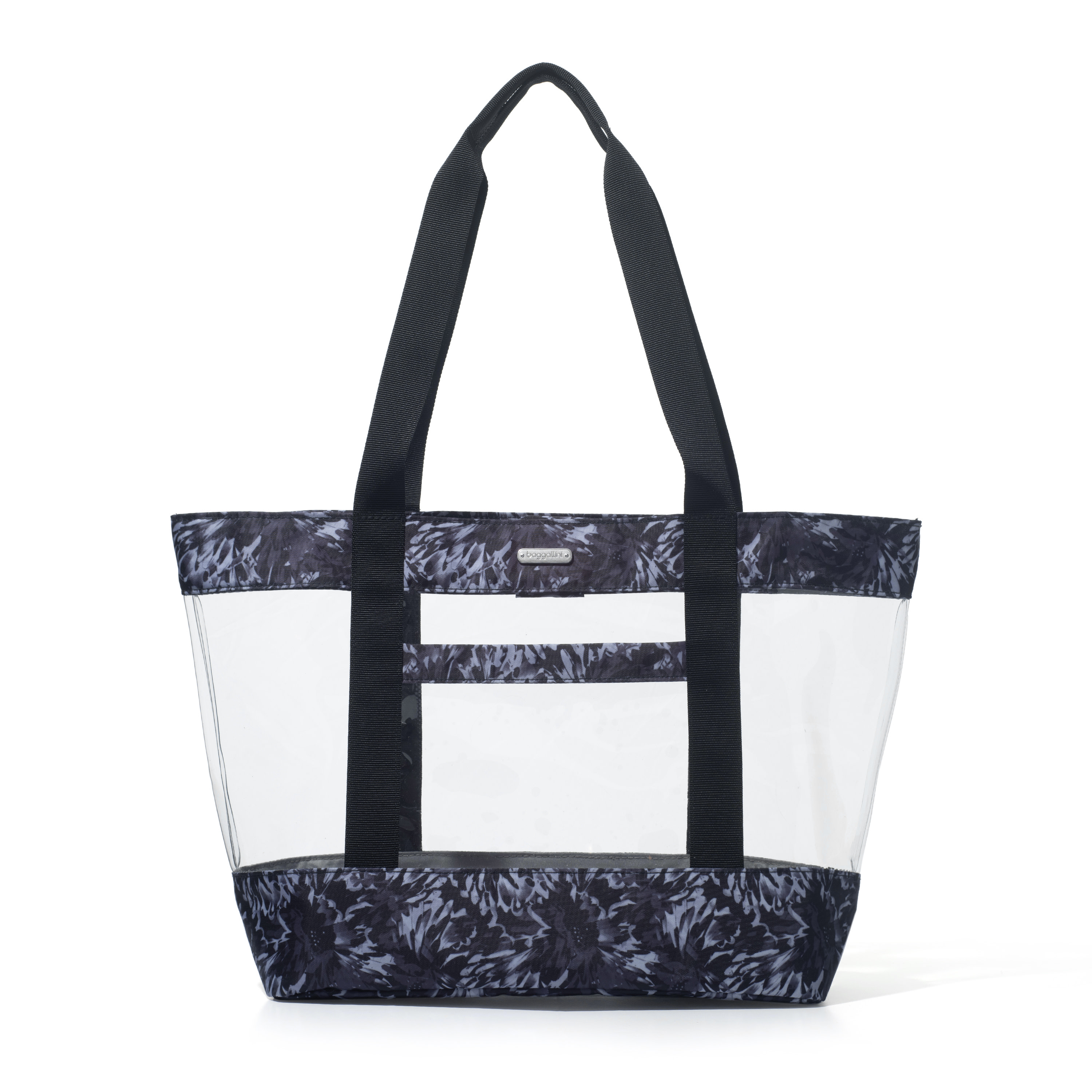 Carry Away Clear Tote Bag with Pouch | Baggallini in Gray | Medium