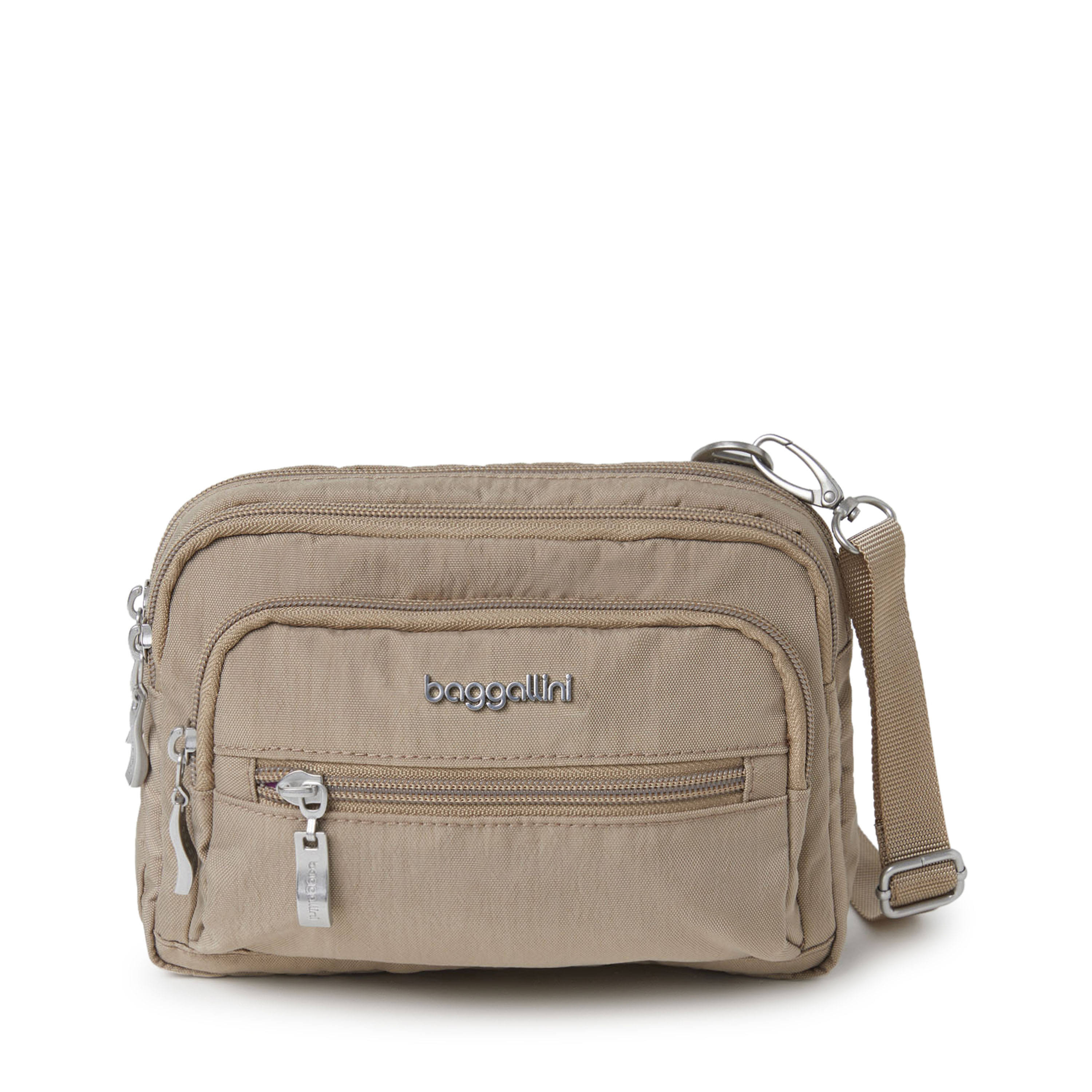 Women's Triple Zip Bag | Baggallini in Beige | Xsmall
