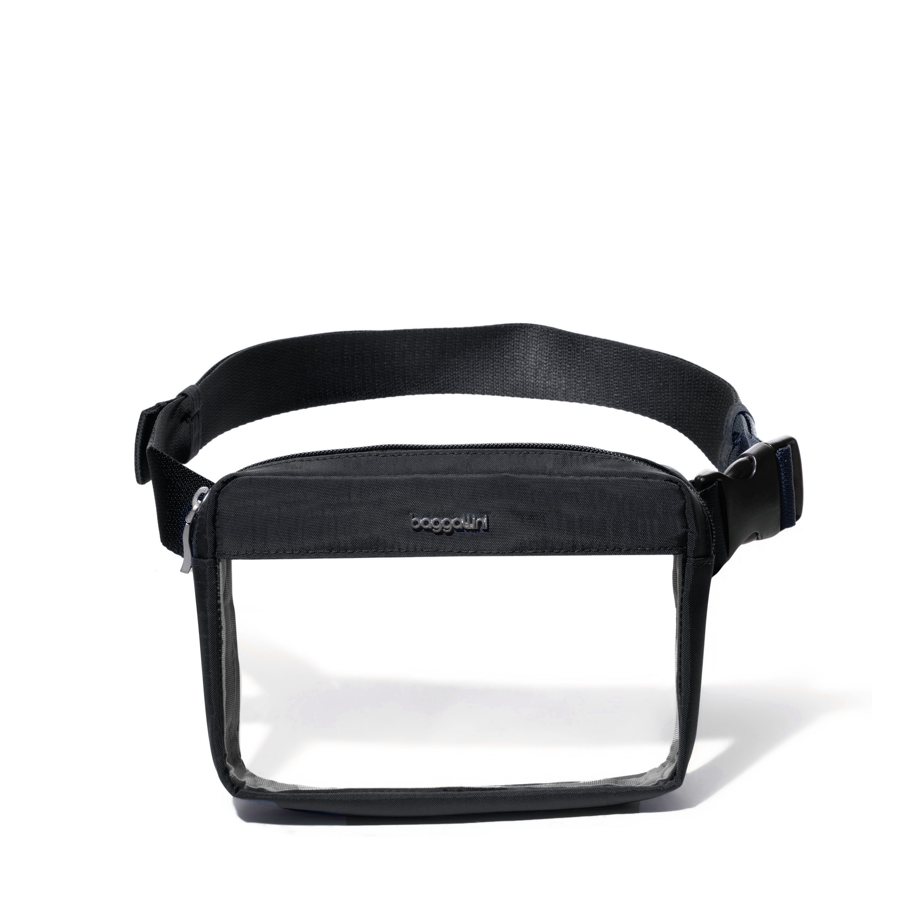 Women's True Classic Clear Stadium Belt Bag Sling | Baggallini in Black | Small | Water-Resistant