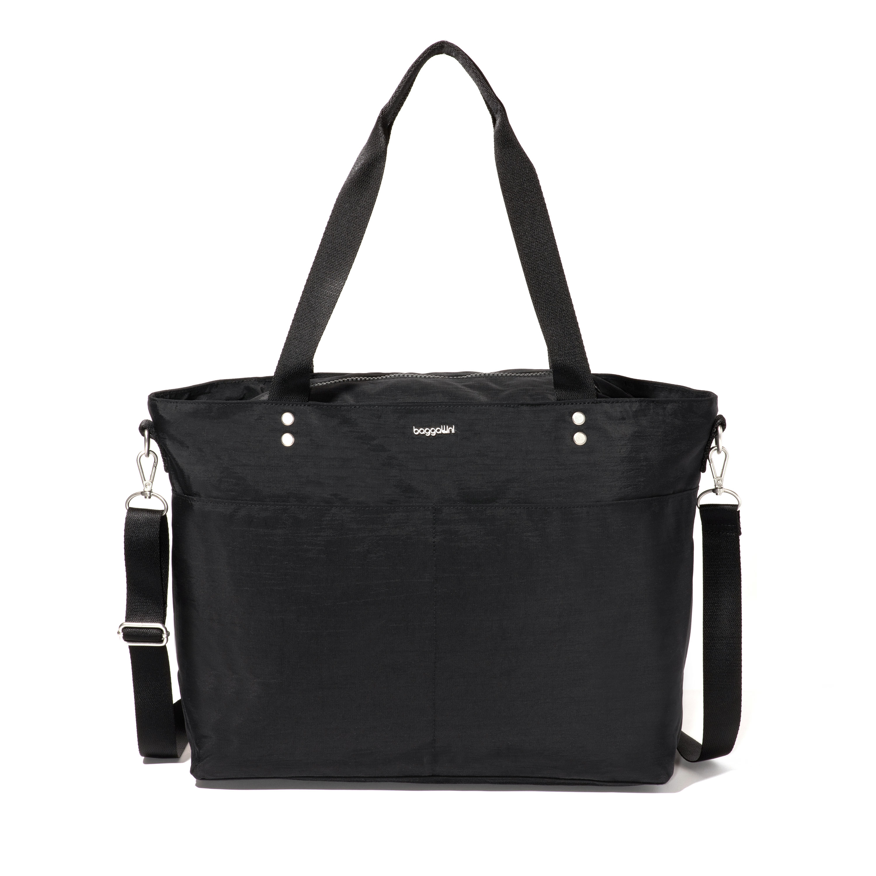 True Classic Carryall Laptop Tote Bag | Baggallini in Black | Medium