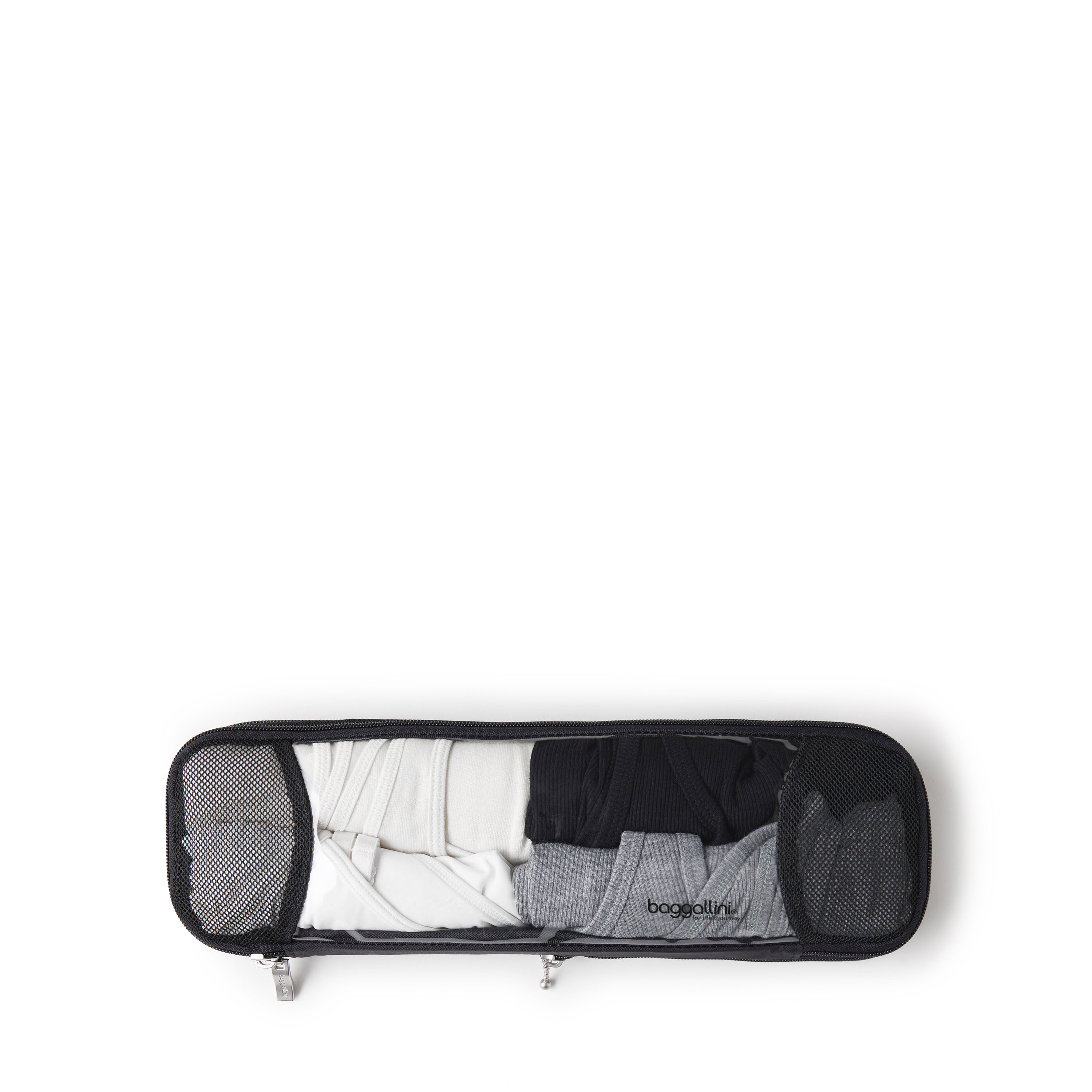 Long Compression Cube | Baggallini in Black | Xsmall