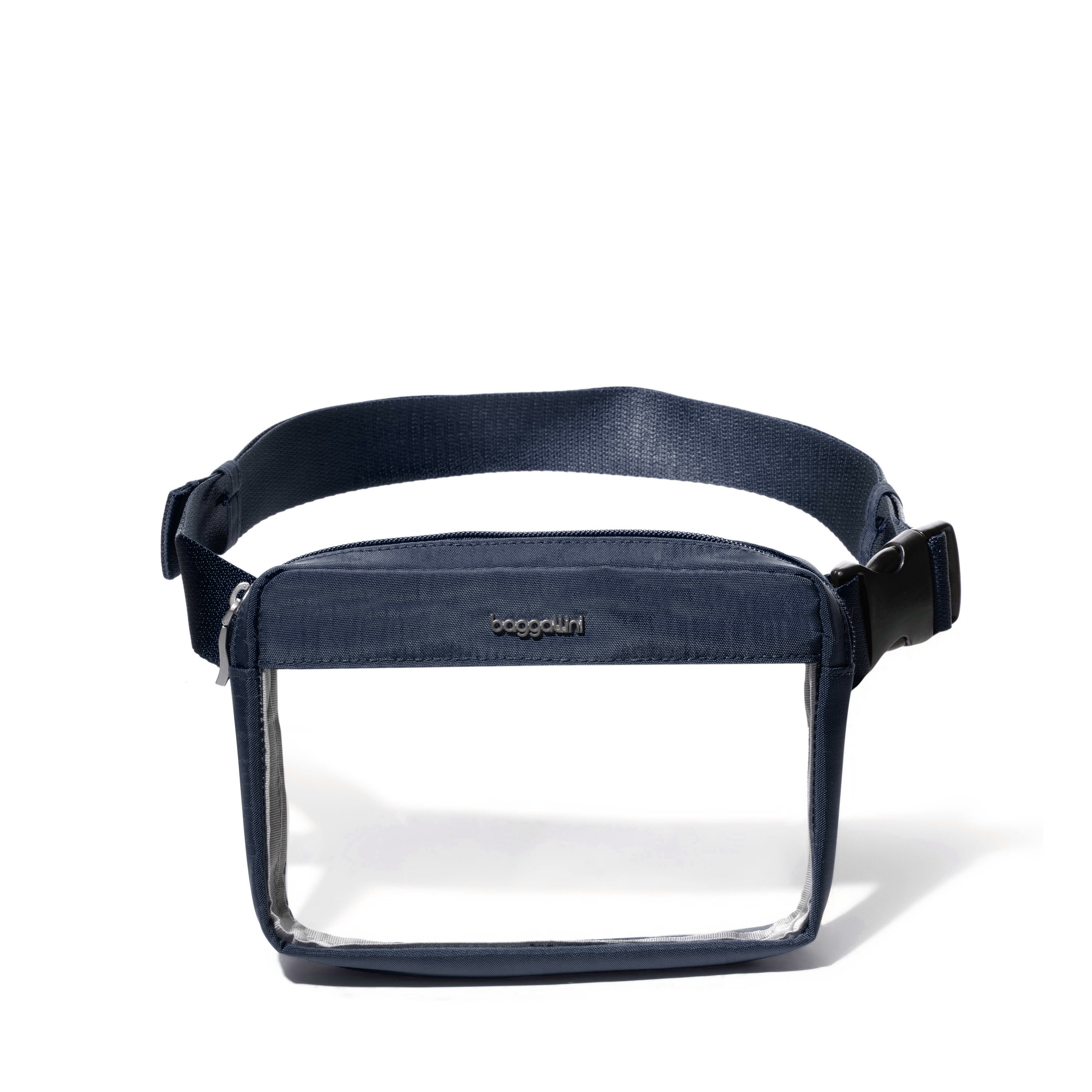 Women's True Classic Clear Stadium Belt Bag Sling | Baggallini in Blue | Small | Water-Resistant