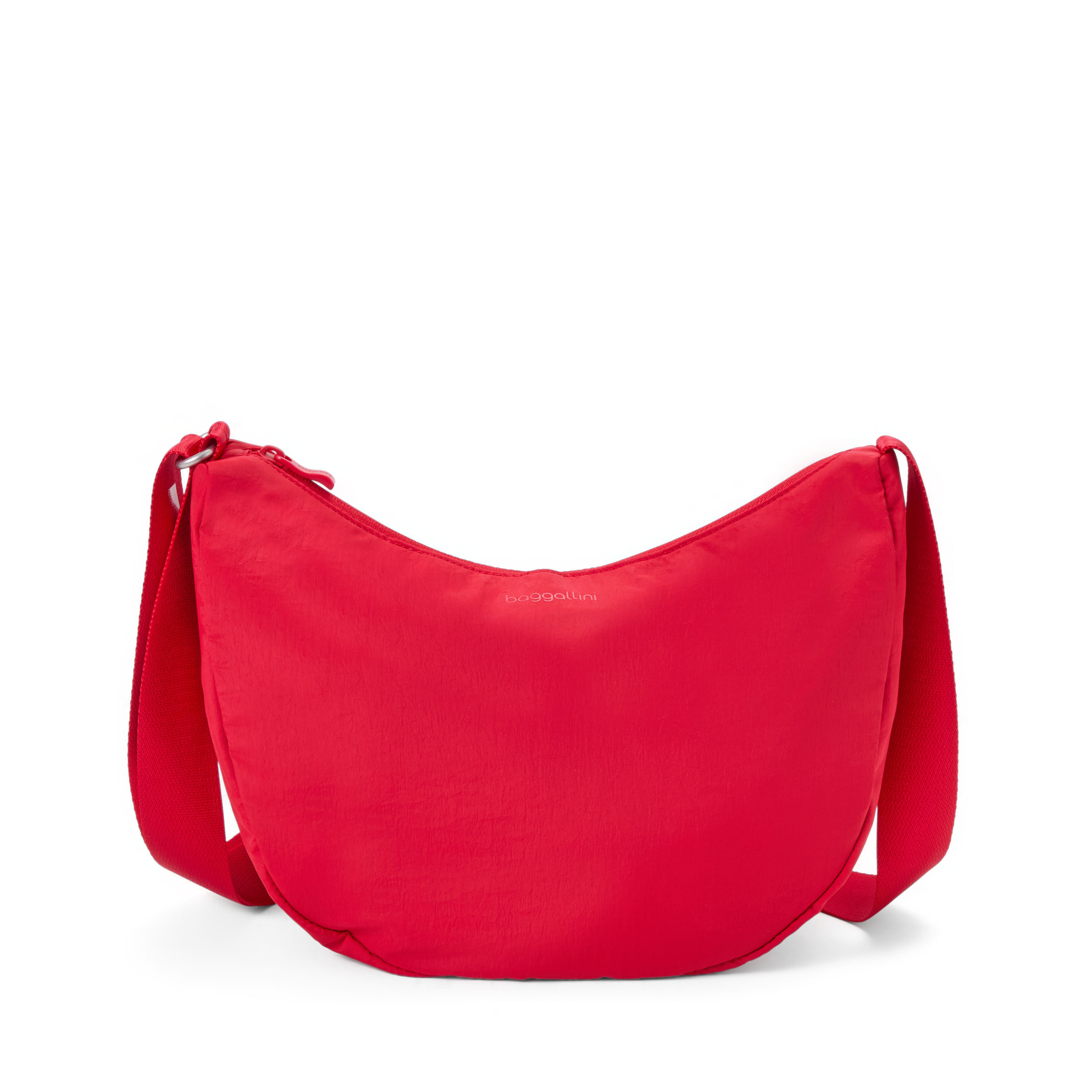 Baggallini Medium Size Swift Crescent Crossbody Bag - B- Lite Scartlet